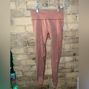 Gym shark light pink leggings. So cute and high waisted. Cute design. Small.